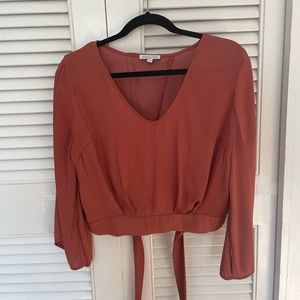 Patrons of Peace Tie-Back 3/4 Sleeve Blouse Size L